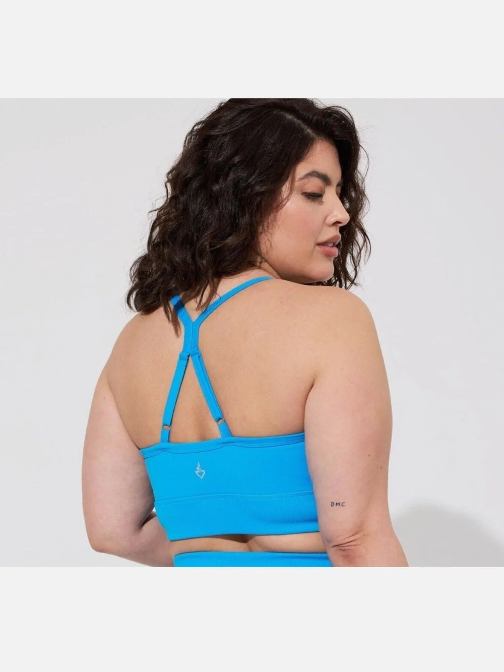 NWT Torrid Low-Impact Wireless Rib Trim Active Sports Bra Blithe Blue size 4X_3